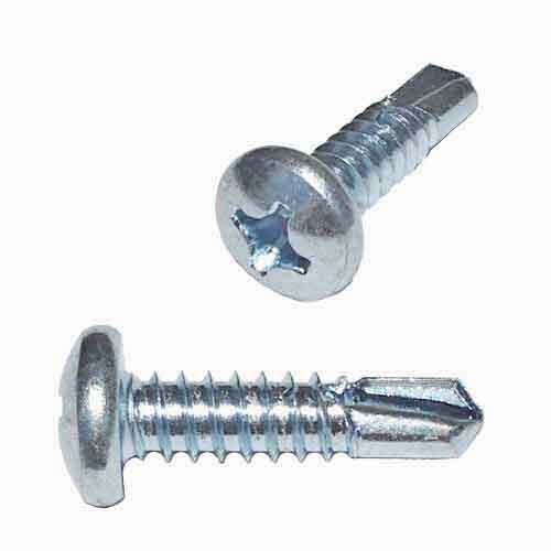 TEKP8212 #8 X 2-1/2" Pan Head, Phillips, Self-Drilling Screw, Zinc